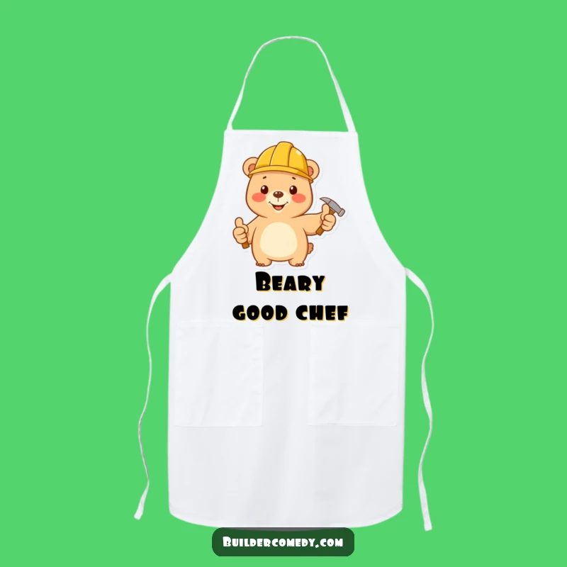 Funny Bear Construction Apron: Chef's Humorous Workwear Gift
