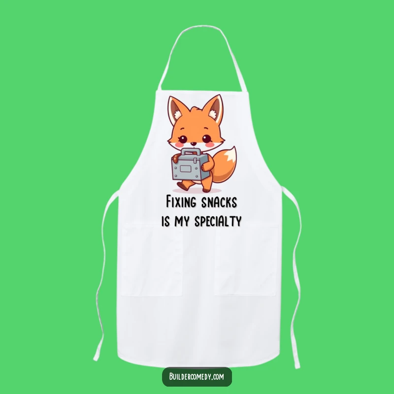 Funny Fox Chef Apron: Durable, Humorous Kitchen Wear, Perfect Gift for Cooks