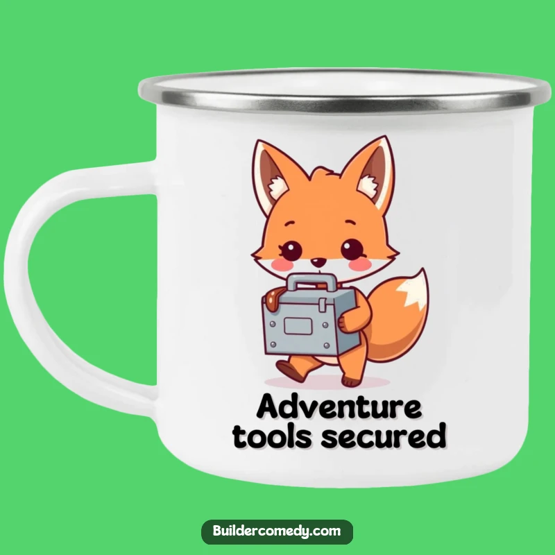 Funny Fox Campfire Mug: Rugged, Humorous Outdoor Gear, Perfect Gift for Adventurers