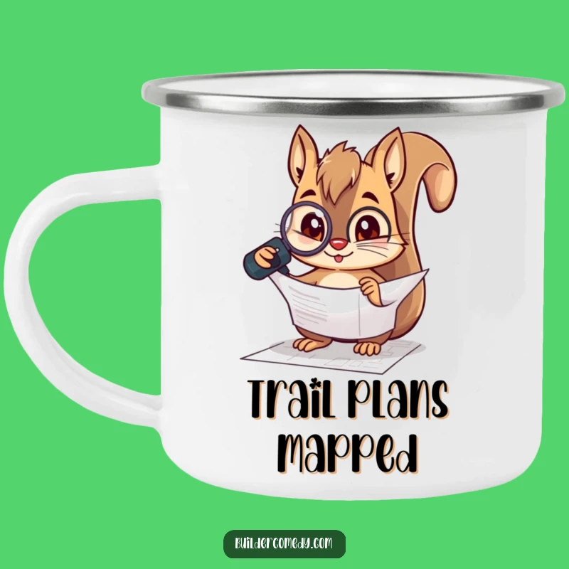 Funny Squirrel Campfire Mug: Rugged, Humorous Explorer Gear, Perfect Gift for Campers