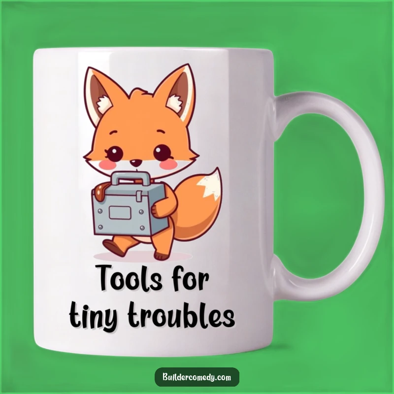 Funny Fox Toolbox Mug: A Playful Artisan Gift for Handymen and Animal Lovers