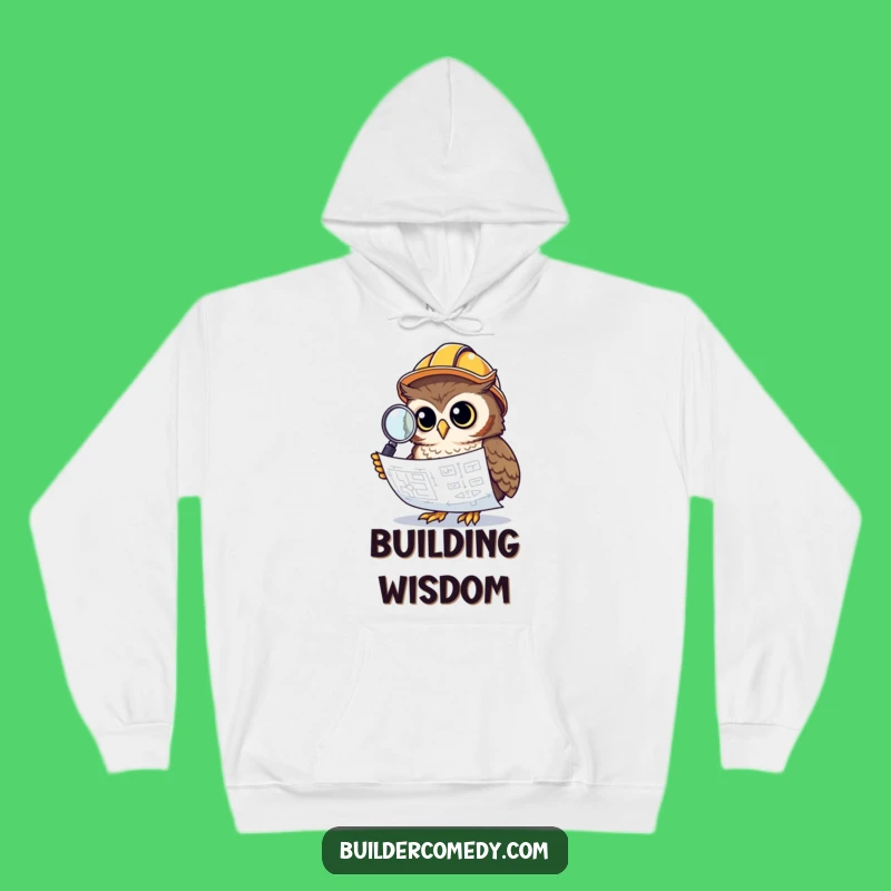 Cozy Funny Owl Blueprint Hoodie: Warm & Wise Comfort Gift