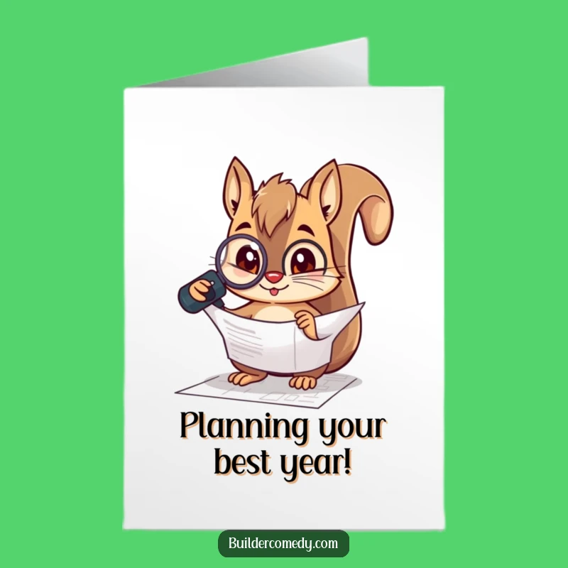Free Printable Squirrel Birthday Card: Funny DIY Downloadable Gift for Genius